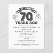Budget Trouwdag 70ste Verjaardag Uitnodiging (Voorkant)
