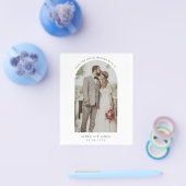 Budget Trouwfoto met frame Bedankt kaart (Enkel)