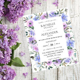 Budget Trouwjurk met Paarse Bloemen Flyer
