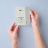 Budget Trouwkaart Sagegrijs Flyer (Hand)
