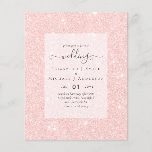 BUDGET TROUWKAARTEN - Minimalistische Script Flyer (Voorkant)