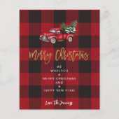 Budget Truck & Buffalo Check Merry Kerstmis Flyer (Voorkant)