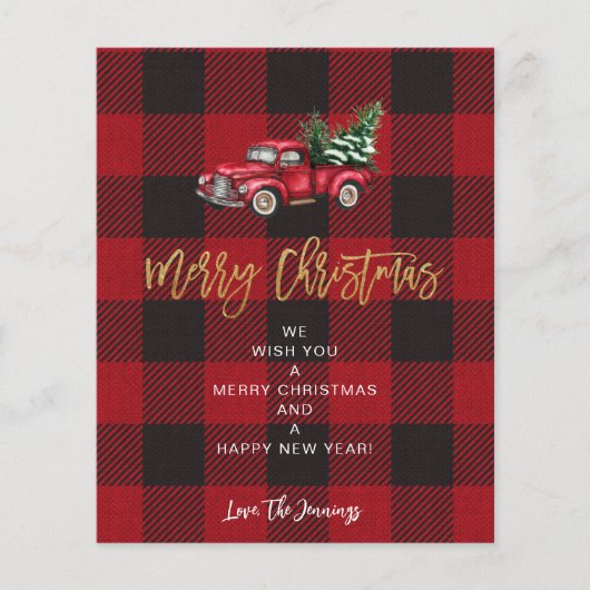 Budget Truck & Buffalo Check Merry Kerstmis Flyer (Voorkant)