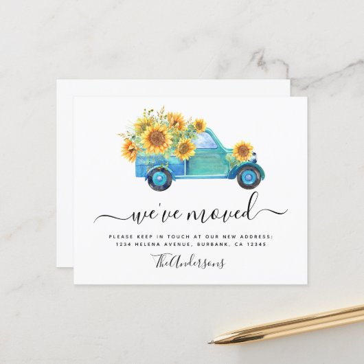 Budget Truck Sunflower We hebben de aankondiging v (Voorkant / Achterkant in situ)