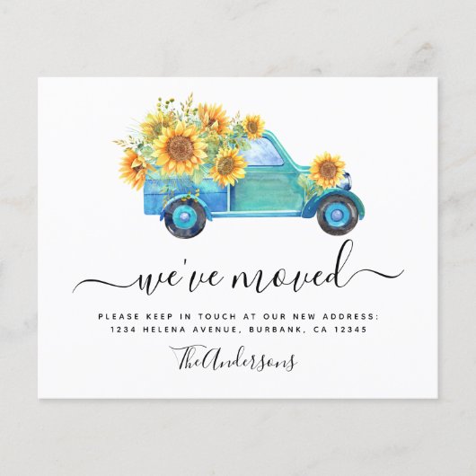 Budget Truck Sunflower We hebben de aankondiging v (Voorkant)