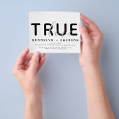 Budget True Love Modern Wedding Invitation Flyer (Hand)
