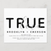 Budget True Love Modern Wedding Invitation Flyer (Voorkant)