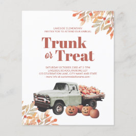 Budget Trunk of Treat Halloween Pumpkin Invitation