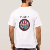 Budget Tshirt met kleine PortAz Logo & grote Logo (Achterkant)