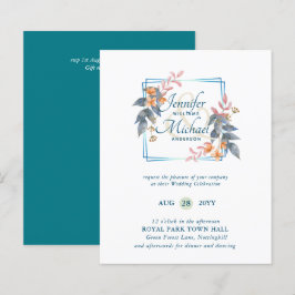 BUDGET Tuin Bladeren Herfst Trouw Uitnodigingen Tu