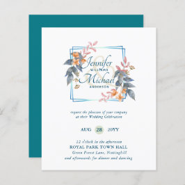 BUDGET Tuin Bladeren Herfst Trouw Uitnodigingen Tu