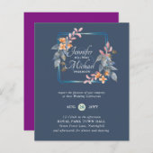 BUDGET Tuin Bladeren Herfst Trouw Uitnodigingen Tu (Voorkant / Achterkant)