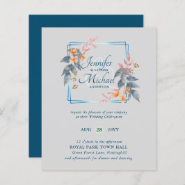 BUDGET Tuin Bladeren Herfst Trouw Uitnodigingen Tu