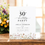 Budget Tuin Bloemen 30e verjaardag Uitnodiging<br><div class="desc">Vier in stijl met een bloemenkalligrafie van de tuin 30e verjaardag uitnodiging, perfect voor een mijlpaal evenement. Met levendige bloemige design en elegante kalligrafie zet deze uitnodiging een grillige maar verfijnde toon voor uw feest. Het weelderige tuinthema combineert natuurlijke schoonheid met sierlijke typografie, waardoor een tijdloze en uitnodigende look wordt...</div>