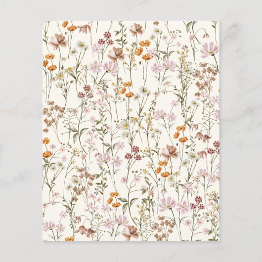 Budget Tuin Bloemen 80e Verjaardag Uitnodiging Flyer (Achterkant)