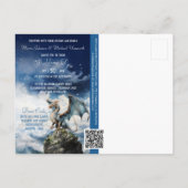 Budget Turkoois Keltische Draak Trouwdag Briefkaart (Achterkant)