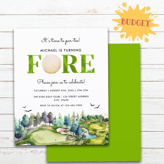 Budget Turning Fore Tijd om te Par-tee 4de Verjaar Flyer
