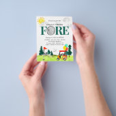 Budget Turning FOREL Golf Par-t-shirt 4th Birthday Flyer (Hand)