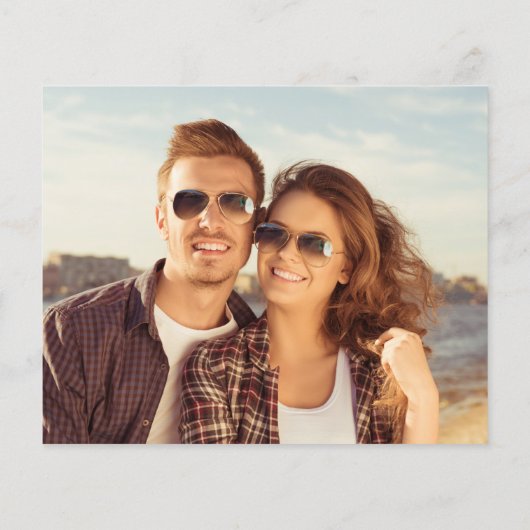 Budget Turquoise Blauwe Calligrafie Foto Bruiloft Flyer (Achterkant)