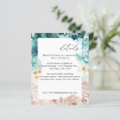 Budget Turquoise & Blush Pink Floral (Staand voorkant)