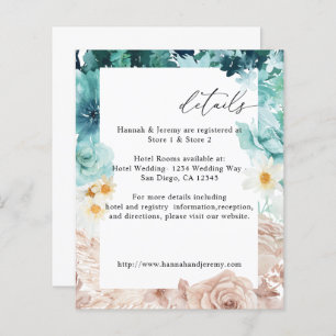 Budget Turquoise & Blush Pink Floral