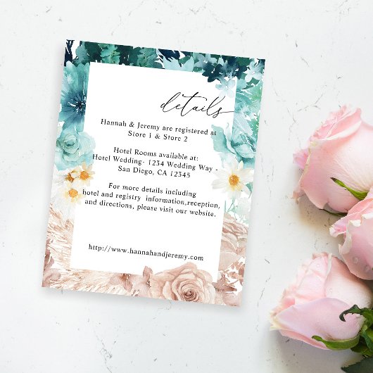 Budget Turquoise & Blush Pink Floral Flyer