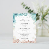 Budget Turquoise & Blush Pink Floral Wedding (Staand voorkant)