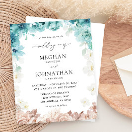 Budget Turquoise & Blush Pink Floral Wedding