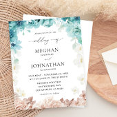 Budget Turquoise & Blush Pink Floral Wedding