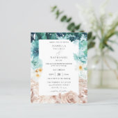 Budget Turquoise & Blush Pink Floral Wedding 2 (Staand voorkant)