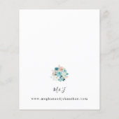 Budget Turquoise & Blush Pink Floral Wedding 2 (Achterkant)