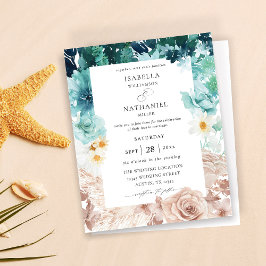 Budget Turquoise & Blush Pink Floral Wedding 2