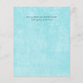 BUDGET Turquoise Geel Schrift Huwelijk (Achterkant)