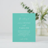 Budget Turquoise MOD Calligraphy Wedding (Staand voorkant)