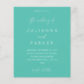 Budget Turquoise MOD Calligraphy Wedding (Voorkant)