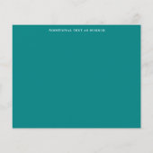 BUDGET Turquoise Oranje Bloem Bruiloft RSVP (Achterkant)