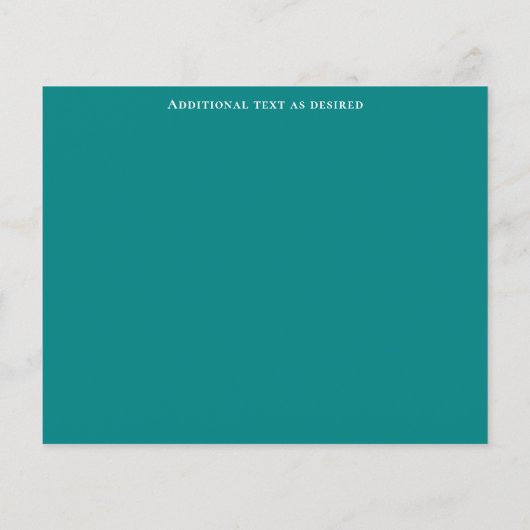 BUDGET Turquoise Oranje Bloem Bruiloft RSVP (Achterkant)