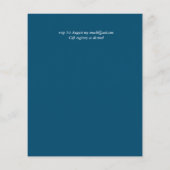 BUDGET Turquoise Sinaasappel Bladeren Trouw Uitnod (Achterkant)