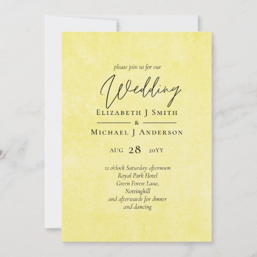 BUDGET Turquoise Yellow Script Weddenschap (Voorkant)