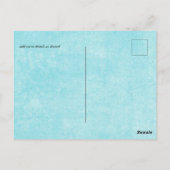 BUDGET Turquoise Yellow Script Weddenschap Briefkaart (Achterkant)