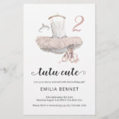 Budget Tutu minimalistisch Ballerina 2e verjaardag (Voorkant)