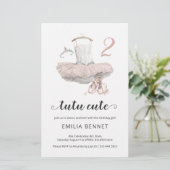 Budget Tutu minimalistisch Ballerina 2e verjaardag (Staand voorkant)