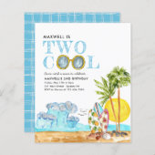 Budget Twee Cool Surfing Beach Waves 2e Verjaardag (Voorkant / Achterkant)