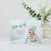 Budget twee Foto Hallo Aankondiging van de geboort (Staand voorkant)