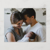 Budget twee Foto Hallo Aankondiging van de geboort (Achterkant)