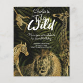 BUDGET Twee uitnodiging tot vrijdag Oerwoud Wild G (Voorkant)