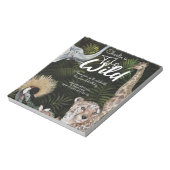 BUDGET Twee uitnodiging tot vrijdag Oerwoud Wild G Notitieblok (Linkerzijde)