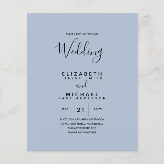 Budget Tweetalig Spaans BODA Engels Huwelijk Flyer (Voorkant)