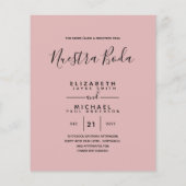 Budget Tweetalig Spaans BODA Engelse Trouw Flyer (Achterkant)