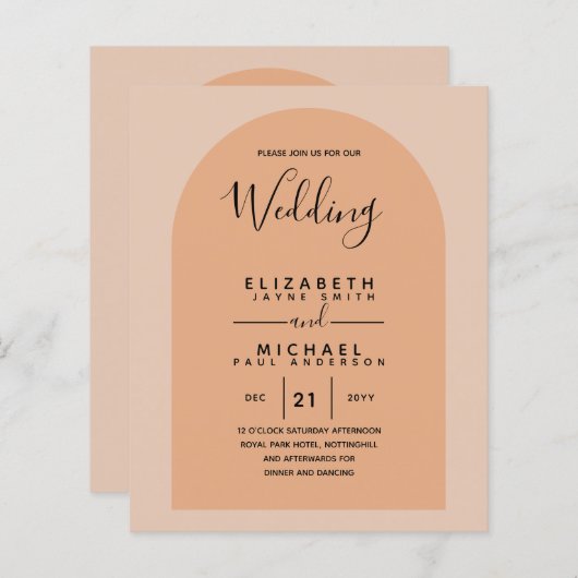 BUDGET Tweetalig Spaans Bruiloft Engels Huwelijk (Voorkant / Achterkant)